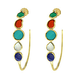 Ippolita Riviera Sky 18K Yellow Gold Rock Candy Multi-Stone Hoop Earrings