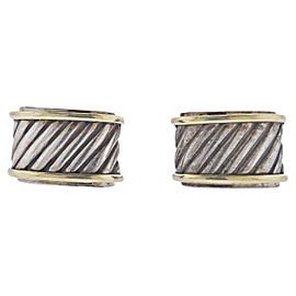 David Yurman Gold and Silver Cable Cufflinks