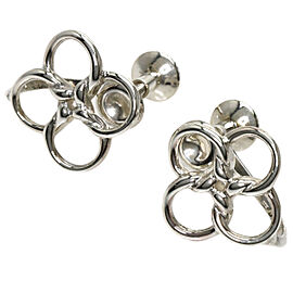 TIFFANY & Co 925 Silver Quadrifoglio Clover Peretti earring