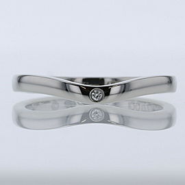 CARTIER 950 Platinum Ballerina Curve Wedding Ring LXGBKT-162