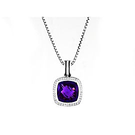 David Yurman Albion Pendant Enhancer with Amethyst and Diamonds, 14mm