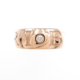 BVLGARI 18k Pink Gold Monorogo Ring LXGYMK-433