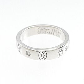 Cartier Happy Birthday 18k White Gold Diamond US4.75 Ring LXGKM-272