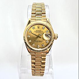 ROLEX OYSTER PERPETUAL DATEJUST 18K Yellow Gold Watch