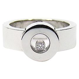 Chopard 18K White Gold Happy Diamond Icon Ring Size: 6