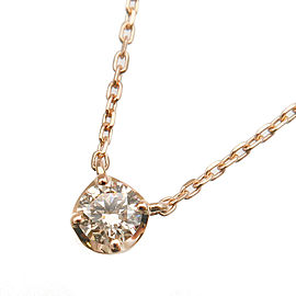 4 ℃ 1P Diamond Necklace K18 750PG Rose Gold