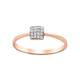 18k Rose Gold and Diamond Ring