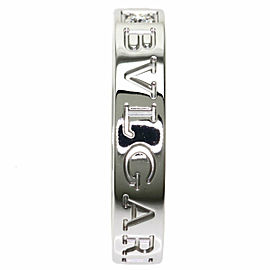 BVLGARI 18k White Gold Double logo Ring LXGQJ-1077