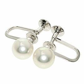 MIKIMOTO 14K white Gold Pearl Earring LXGQJ-685