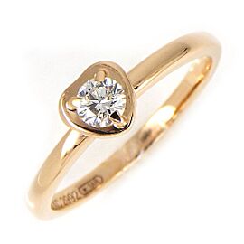 Cartier 18K Rose Gold Diamants Legers Heart 1P Diamond US 5.75 Ring LXWBJ-767