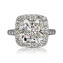 7 CARAT RADIANT CUT I COLOR VVS1 CLARITY DIAMOND ENGAGEMENT RING 18K WHITE GOLD GIA CERTIFIED 5 CT I VVS1 BY MIKE NEKTA