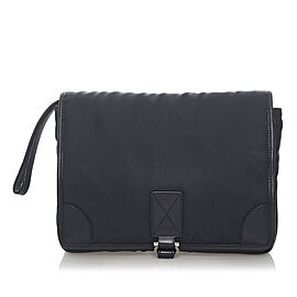 Ferragamo Gancini Nylon Clutch Bag