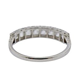 French Cut Diamond Platinum Half Band Ring