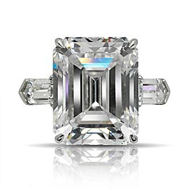 16 CARAT EMERALD CUT D COLOR VVS2 CLARITY DIAMOND ENGAGEMENT RING PLATINUM GIA CERTIFIED 15 CT D VVS2 BY MIKE NEKTA