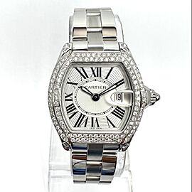 CARTIER ROADSTER Quartz Steel Diamond Watch