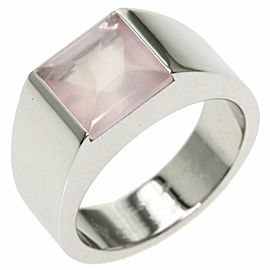 CARTIER 18k White Gold Rose Quartz Ring LXGQJ-1232