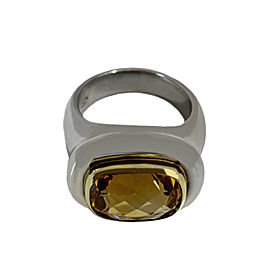 Vintage David Yurman Citrine Silver & Gold Ring