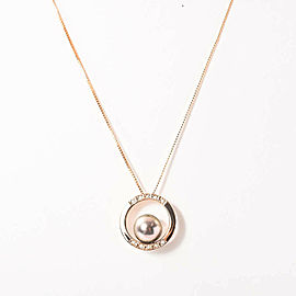 18K Pink Gold Black Pearl Necklace