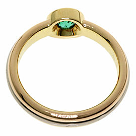 CARTIER K18 Yellow Gold/K18 White Gold/18K Pink Gold Monostone Emerald Ring LXGQJ-65