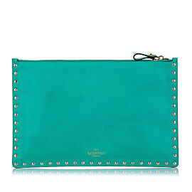 Valentino Rockstud Leather Clutch Bag