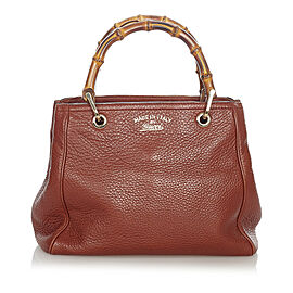 Gucci Bamboo Shopper Leather Satchel