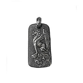 David Yurman Griffin Sterling Silver Dog Tag Pendant