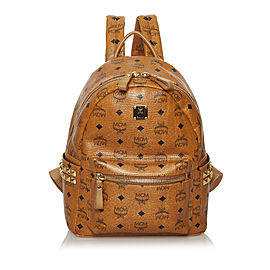 MCM Visetos Stark Leather Backpack