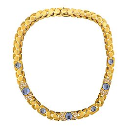 Marina B Aquamarine Diamond Gold Necklace