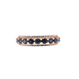 18k Rose Gold Sapphire and Diamond Ring