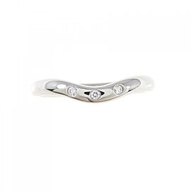 TIFFANY & Co Curved 950 Platinum Diamond US4.0 Ring LXGKM-388