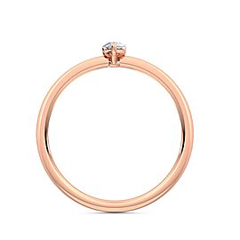 0.25 Ct Pear Cut Petite Lab Grown Diamond Ring in 14K Rose Gold