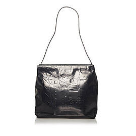 Prada Embossed Leather Shoulder Bag