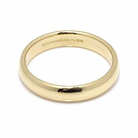 TIFFANY & Co 18K Yellow Gold Classic Band US Ring 6.5" Lxmda-235