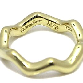 TIFFANY Co.18k Yellow Gold Zigzag US:5.25 Ring SKYJN-593