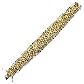 24.86 Carat Natural Yellow Diamond Bracelet