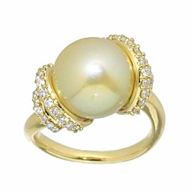 South Sea pearl Diamond 18K yellow gold Ring