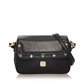 MCM Studded Leather Crossbody Bag