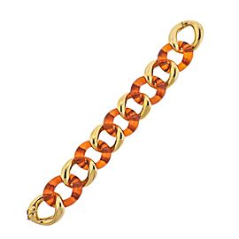 Seaman Schepps Amber Gold Link Bracelet