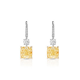 Hadley Carat Cushion Cut Earth Mined Diamond Earrings