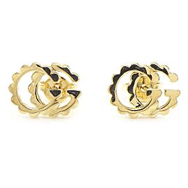 GUCCI 18K Yellow Gold Double G Earrings B0367