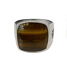 David Yurman Exotic Stone Tiger’s Eye Signet Ring