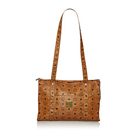 MCM Visetos Leather Tote Bag