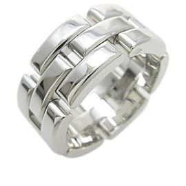 Cartier 18K White Gold Maillon Panthere Ring Size 4.75