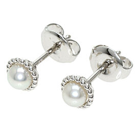 MIKIMOTO 18K White Gold Earring