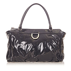 Gucci Abbey D-Ring Patent Leather Handbag