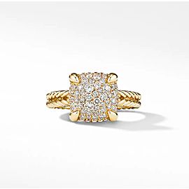 David Yurman Chatelaine Ring in 18K Yellow Gold with Full Pavé Diamonds