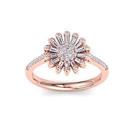 GLAM ® Sunflower Ring in 18K Gold With 0.43ct White Diamonds