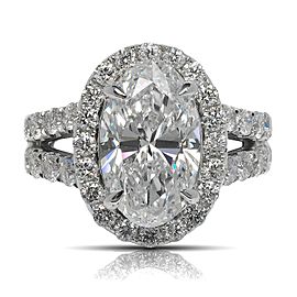 6 CARAT OVAL CUT D COLOR VS1 CLARITY DIAMOND ENGAGEMENT RING 18K WHITE GOLD GIA CERTIFIED 4 CT D VS1 BY MIKE NEKTA