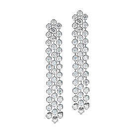 3-Strand Diamond 18K White Gold Earrings