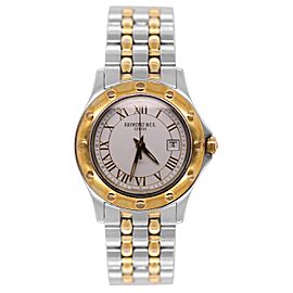 Raymond Weil Ladies Geneve Tango White Dial Two Tone Stainless Steel Watch